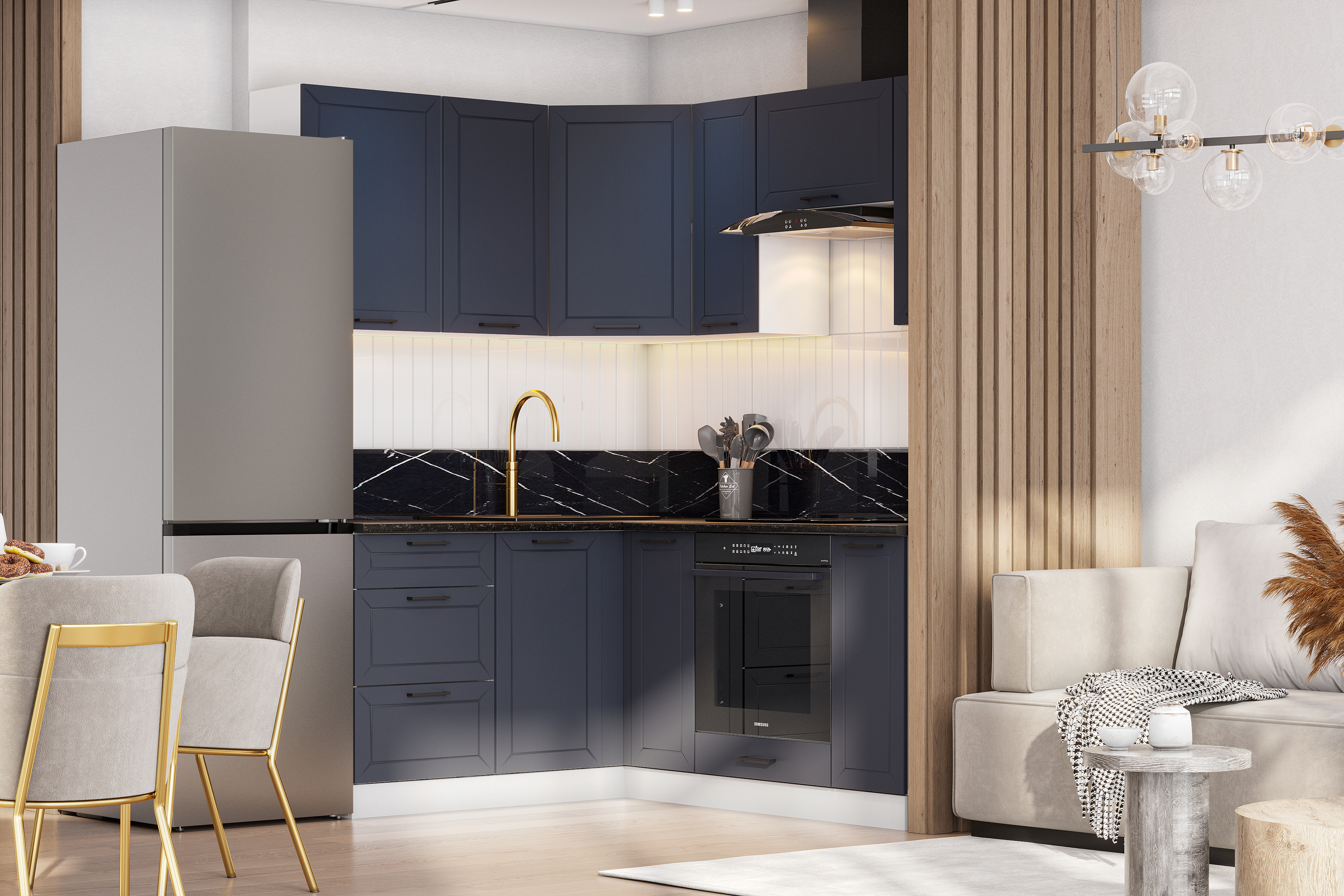 КГ Угловой Грейвуд 150*120 Синий в.11
