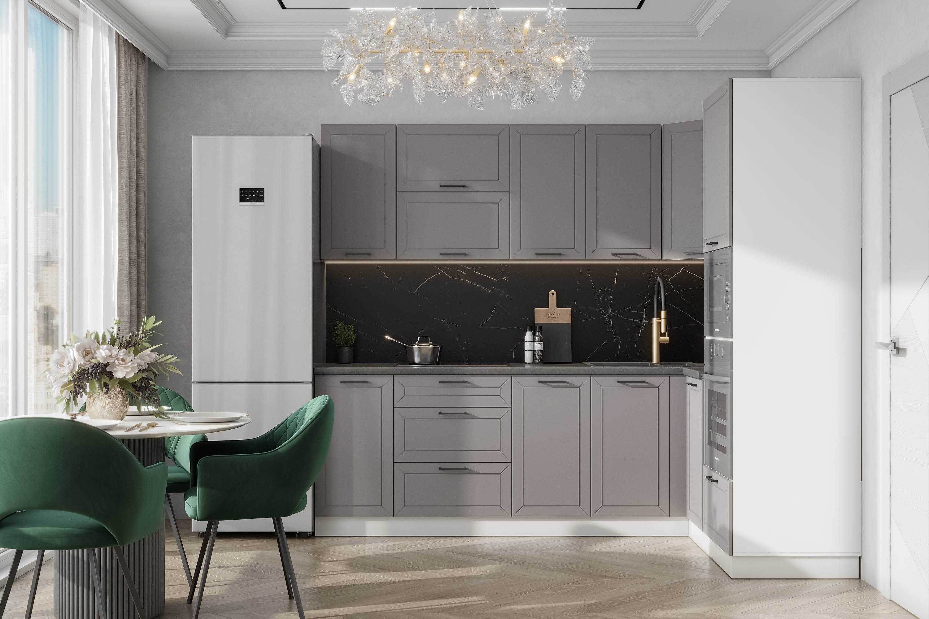 КГ Угловой Вектор 240*100 Грей в.17