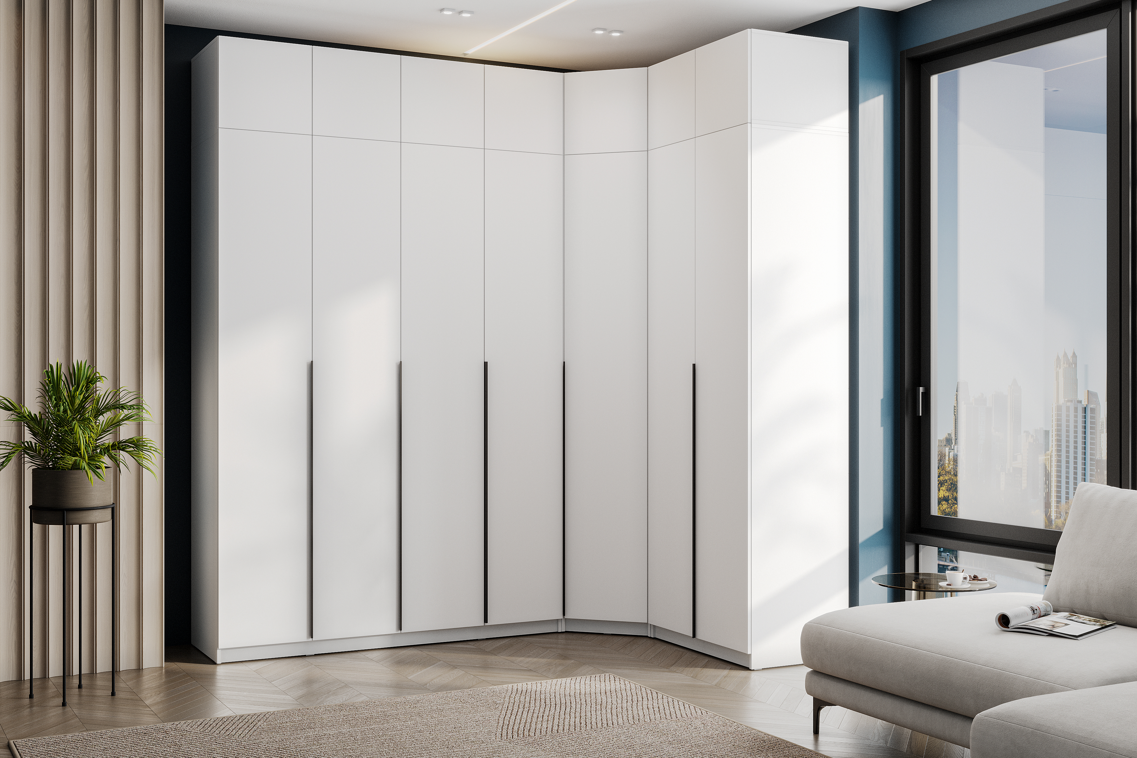 Гардеробная система ШК 5, Белый. Комплект 3