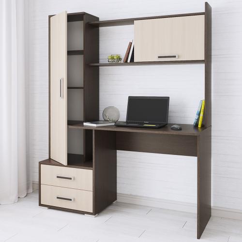 Фото Стол компьютерный Квартет-9, венге/дуб молочный