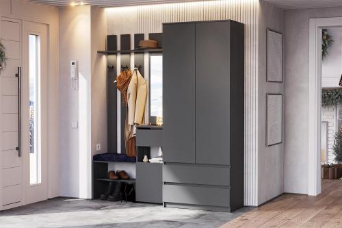 Фото Прихожая Денвер графит. Комплект