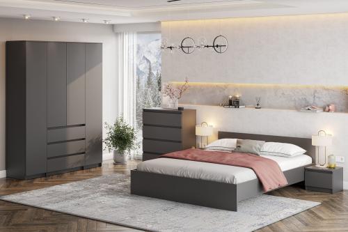 Фото Спальня Денвер графит. Комплект 1