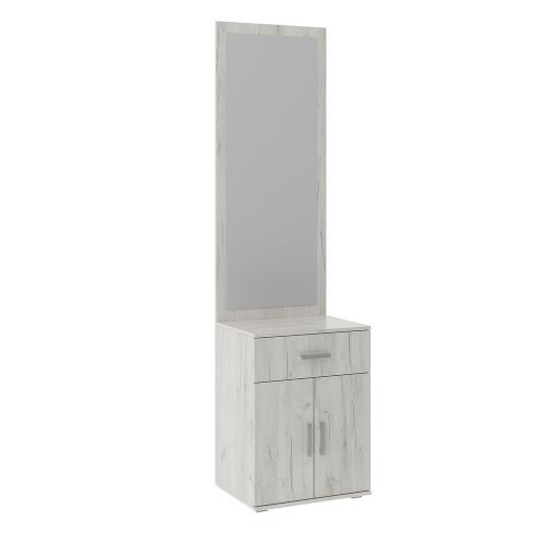 Фото Тумба с зеркалом Ева, Дуб крафт белый