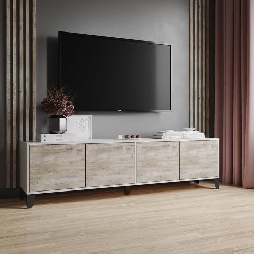 Фото Тумба ТВ Парус-11, белый/дуб юкон