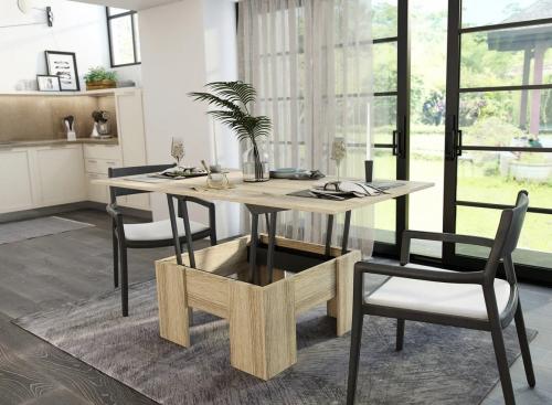 Фото Стол кухонный трансформер, дуб сонома