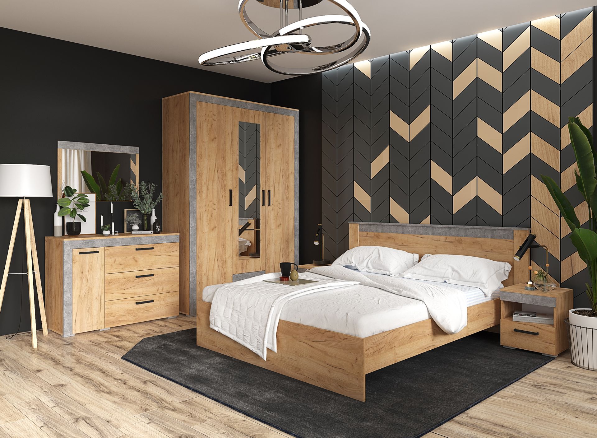 Фото Комод Адель, дуб крафт/ателье Фото Комод Адель, дуб крафт/ателье