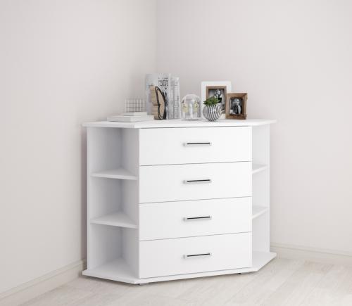 Фото Комод угловой Катрин 7, белый