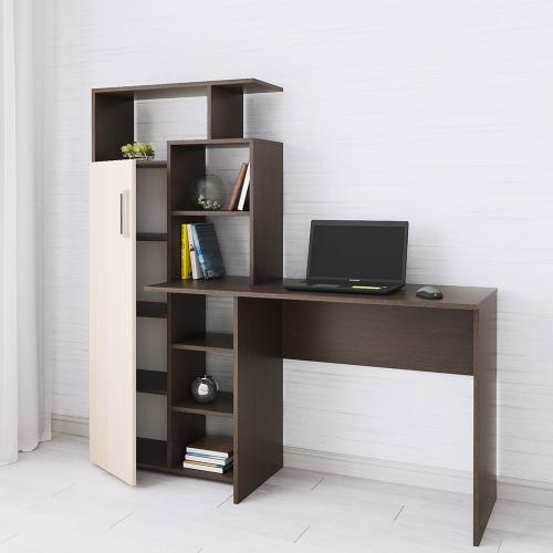 Фото Стол компьютерный Квартет-7, венге/дуб молочный