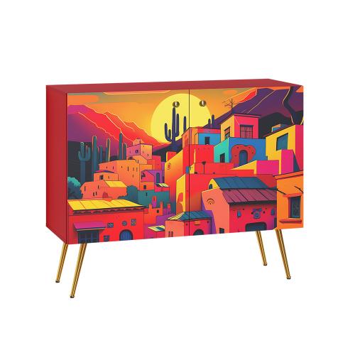 Фото Комод Кармин 16.230.03, Красный, Белый