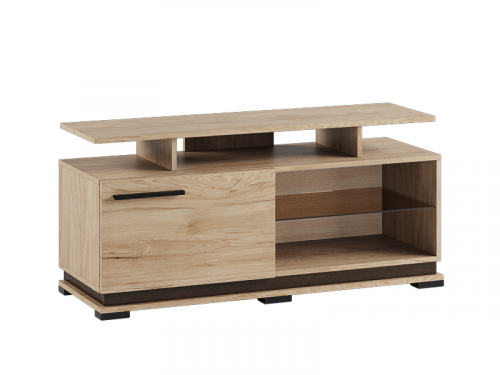 Фото Тумба для ТВ с полками Модена МТ-1, гикори рокфорд/венге