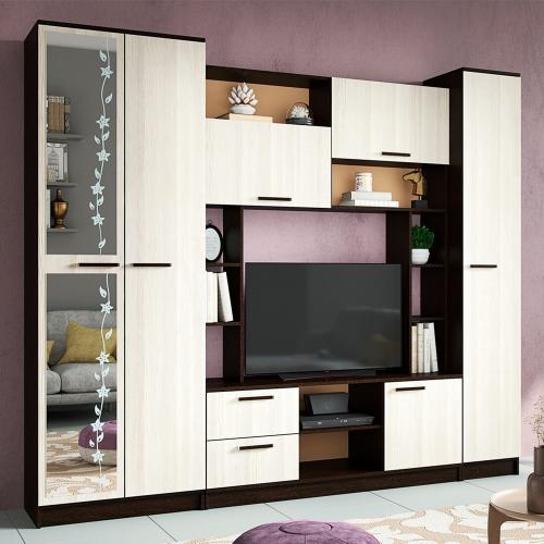 Фото Стенка в гостиную Флора, венге