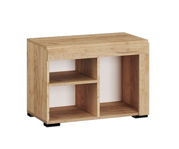 Фото Тумба для обуви с полками Галант, дуб крафт/белый