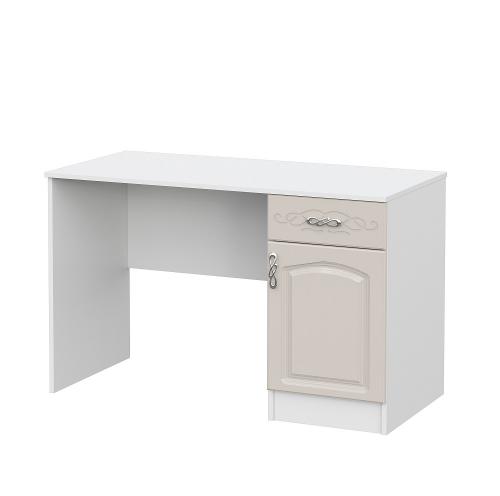 Стол письменный Венеция СТП белый/жемчуг
