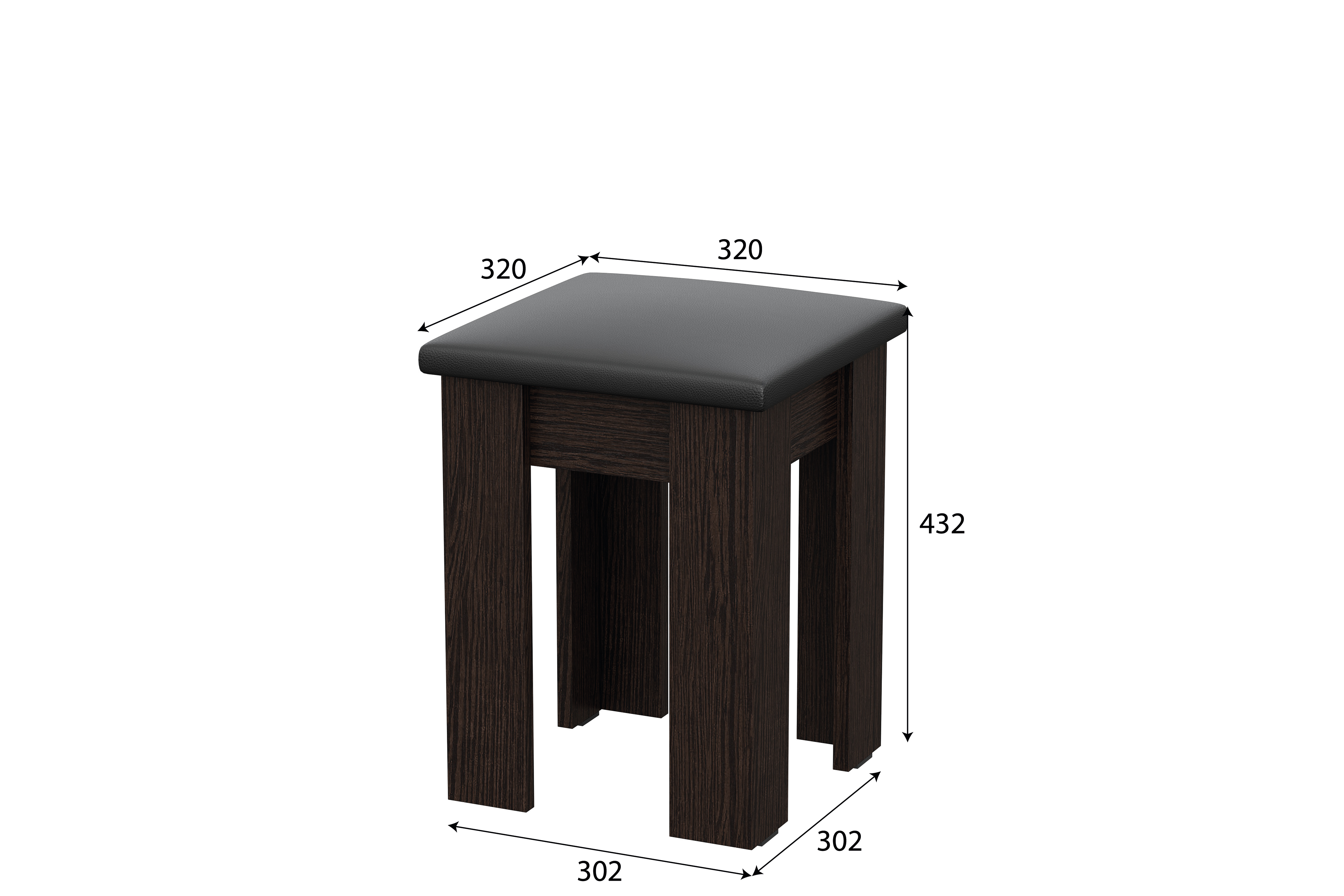 Фото Табурет №1, Дуб Венге