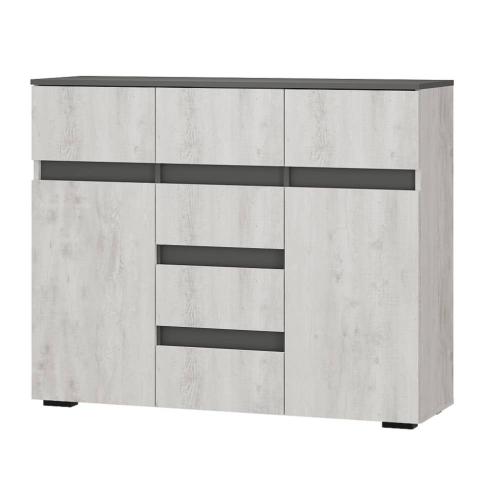 Фото Комод комбинированный Мрия КМ-15, Бетон пайн светлый, графит