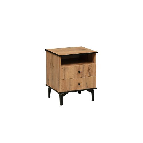 Фото Тумба прикроватная Либерти 51.17, Дуб Вотан, Черный