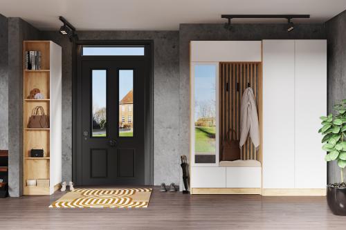 Фото Прихожая Руэлла. Комплект 2, Дуб Крафт золотой, Белый