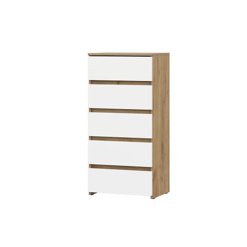 Фото Комод Некст 1 (5 ящиков), Дуб Золотой, Белый