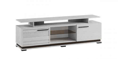 Фото Тумба для ТВ длинная Модена МТ-2, ясень анкор светлый/венге