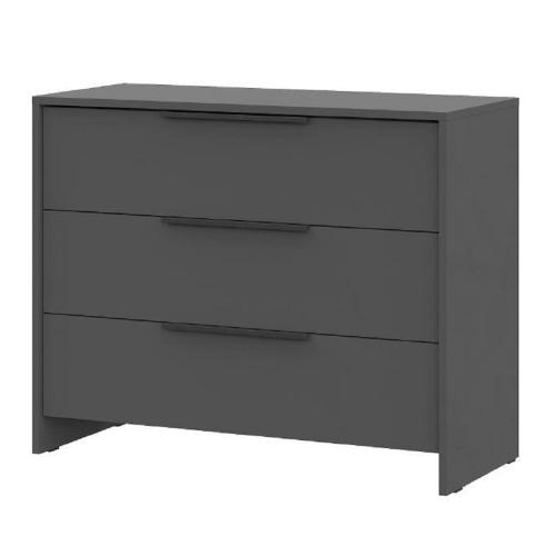 Фото Комод 3 ящика Камелия, Графит