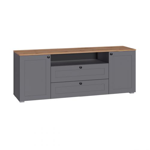 Фото Тумба под ТВ 16.47 Остин Серый Графит, Дуб Золотой