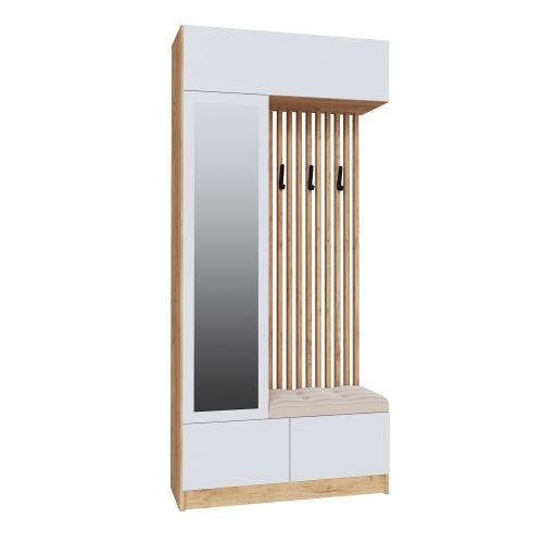 Фото Мини-прихожая Руэлла, Дуб крафт золотой, Белый