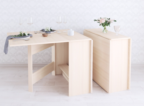 Фото Стол кухонный раскладной, дуб молочный