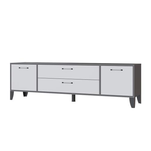 Фото Тумба под телевизор Парус-13, Графит серый, Камень серый