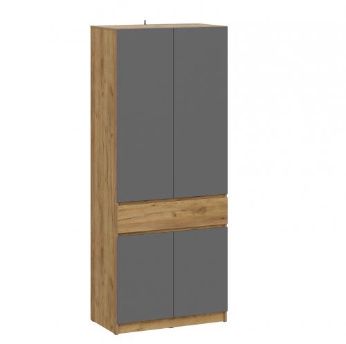 Фото Шкаф двухстворчатый с ящиком "Авиньон", Графит