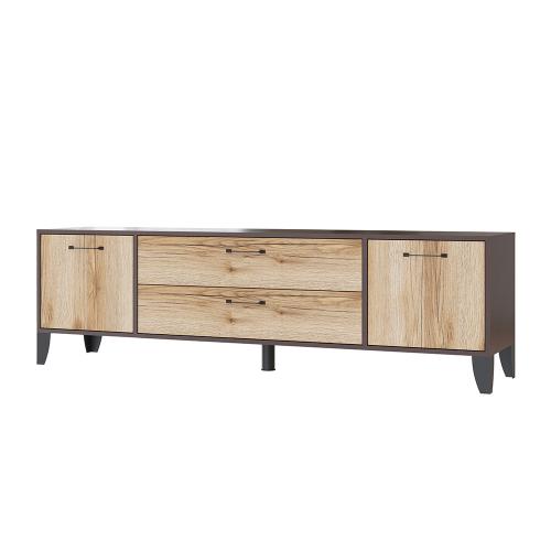 Фото Тумба под телевизор Парус-13, Венге, Дуб делано