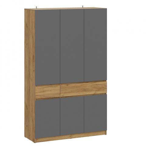 Фото Шкаф трехстворчатый "Авиньон", Графит