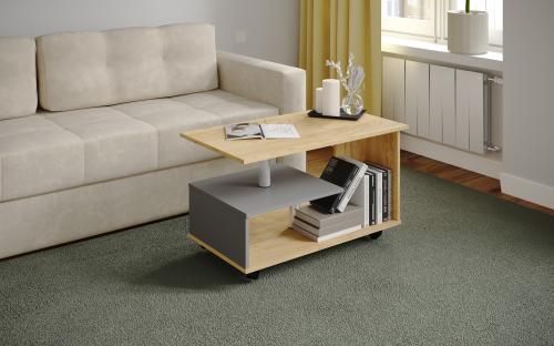 Фото Журнальный стол Консул-5, Дуб крафт золотой, графит серый