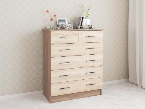 Фото Комод большой Катрин 5, ясень шимо/дуб сонома
