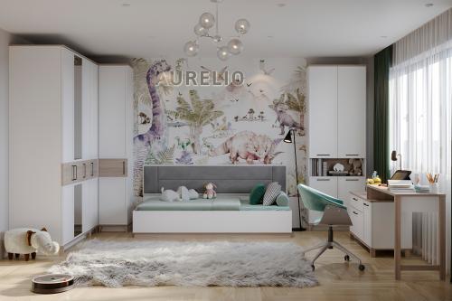 Фото Детская Аурелио. Комплект 1, Блэквуд сатиновый, Белый