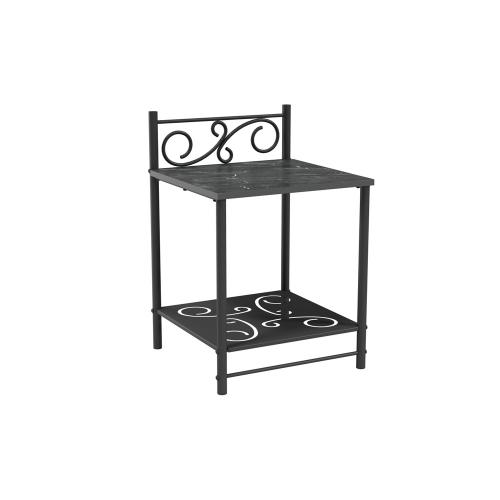 Фото Тумба прикроватная Ницца 42.42, Мрамор черный