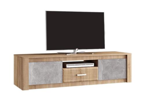 Фото Терра Тумба Тв (Бетон темный/дуб сонома, сонома)