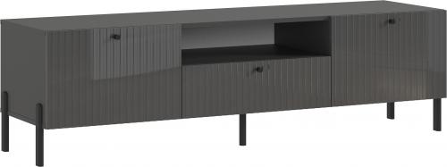 Фото Тумба ТВ Оливия (малая) (металл), Графит, Графит глянец