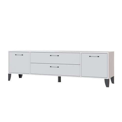 Фото Тумба под телевизор Парус-13, Белый, Серый камень