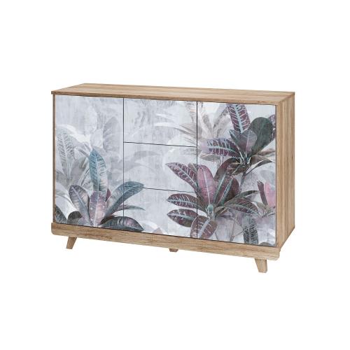 Фото Комод Мегаполис КМ-15, дуб каньон/фотопечать бали