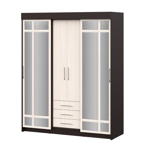 Фото Шкаф-купе Фортуна, венге/дуб белфорд