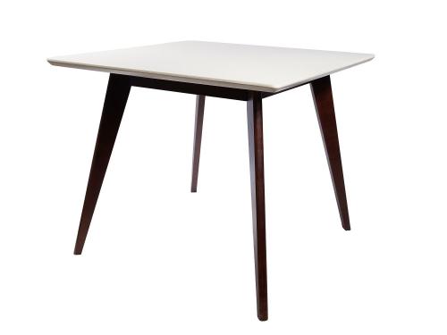 Фото Стол обеденный Олсон Мини 90, орех/слоновая кость