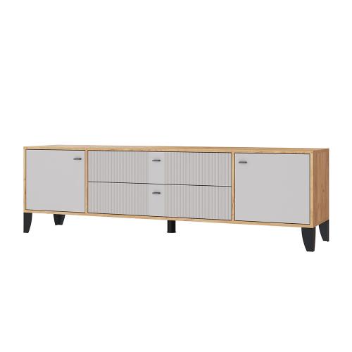 Фото Тумба под телевизор Парус-10, Дуб крафт золотой, Сантьяго софт