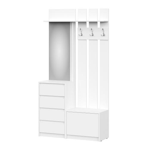 Фото Вешалка с зеркалом Айден ВШ06-1100, белый