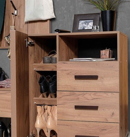 Фото Тумба для обуви высокая Nature 89, дуб табачный