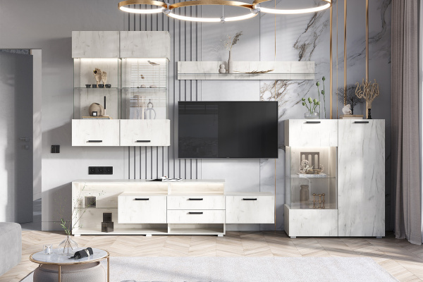 Фото Тумба для ТВ Алтея, Дуб крафт белый