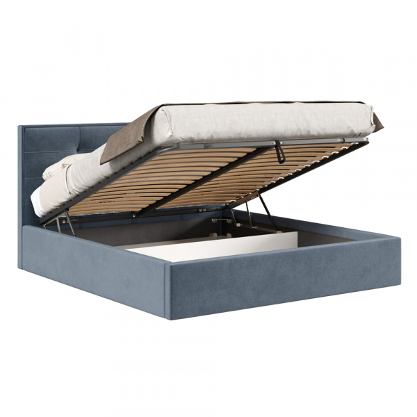 Фото Кровать с подъёмным механизмом 1600 Римини, темно-серый 017