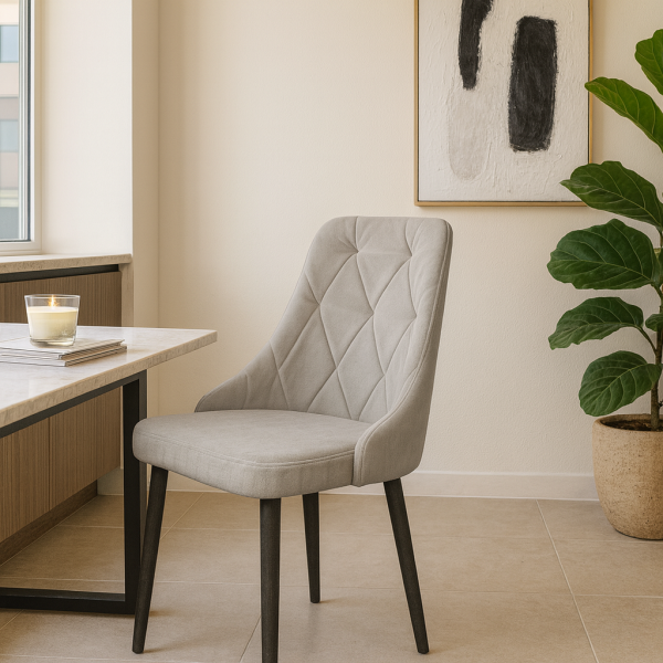 Фото Стул "Граф" черный матовый Томми 08 серый