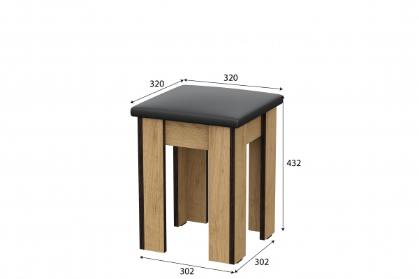 Фото Табурет №1, Дуб Золотой