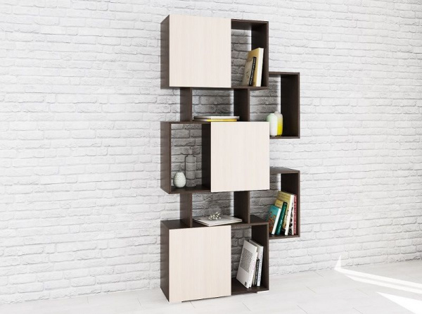 Фото Стеллаж Ромео-9, венге/дуб молочный