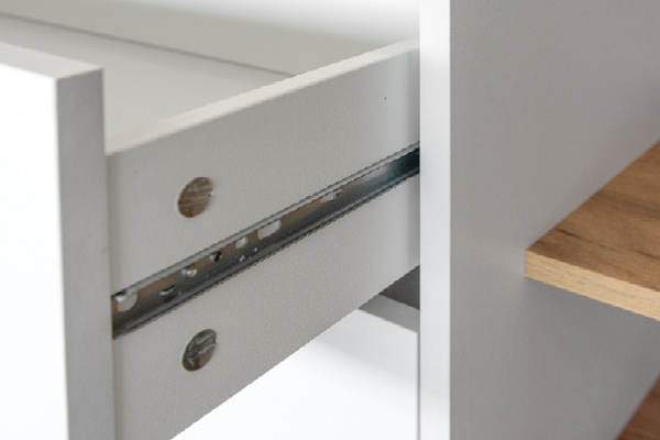 Фото Тумба Бэль 10.91, Белая; Дуб Золотой